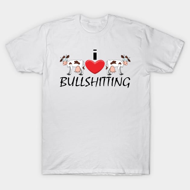 I Heart Bullshitting T-Shirt by Wickedcartoons